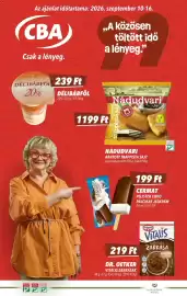 CBA akciós újság hét 37 Oldal 1: Nádudvari rántott trappista sajt €99,00, Dr. Oetker vitalis zabkásák €219,00
