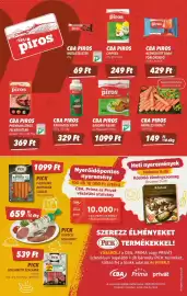 CBA akciós újság hét 37 Oldal 3: Cba piros nedvesített baba törölkendő €429,00, Cba piros baromfi fasirt €1.099,00