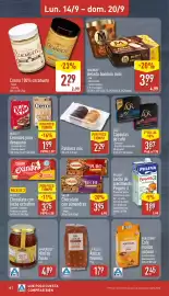Folleto ALDI semana 38 Página 10: Valor chocolate con almendras €3,95, Crema 100% cacahuete €2,29