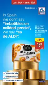 Folleto ALDI semana 38 Página 12: Sal de Plata mejillones en escabeche €1,49