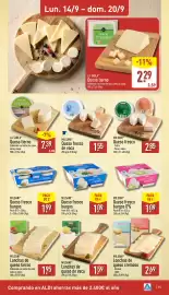 Folleto ALDI semana 38 Página 15: Milsani lonchas de queso de vaca €1,59, Milsani queso fresco burgos €1,09