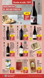 Folleto ALDI semana 38 Página 26: La tabla queso viejo reserva €3,99, Vina Leirado vino tinto mencía dop €2,99