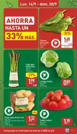Folleto ALDI semana 38 Página 5: Lechuga iceberg €0,89, Tomate maduro €1,39