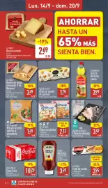 Folleto ALDI semana 38 Página 8: Dr. Oetker Pizza sin gluten €2,32, Golden Seafood filete de dorada €3,49