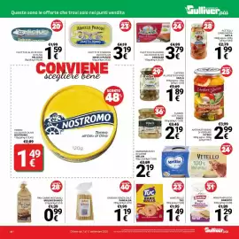 Volantino Supermercati Gulliver Pagina 32: Funghi sottolio Ponti €2,19, Filetto di Salmone all'olio di oliva Asdomar €3,79