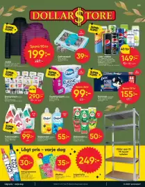 DollarStore annonsblad Sida 1: Ooops! Toalettpapper €99,00, Celsius Energidryck €290,00