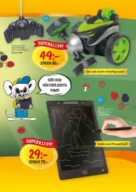 Leklust reklamblad Sida 3: W Radiostyrd stuntbil €49,00, Ritplatta €29,00