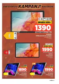 Power reklamblad vecka 37 Sida 17: Cepter surfplatta €1.390,00, Cepeter Tab Nexus €1.990,00