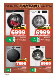 Power reklamblad vecka 37 Sida 28: Miele tvättmaskin €8.999,00, Bosch tvättmaskin €6.999,00