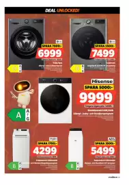 Power reklamblad vecka 37 Sida 29: Lg tvätt/tork €6.999,00, Whirlpool toppmatad tvättmaskin €4.299,00