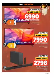 Power reklamblad vecka 37 Sida 3: Cepter QLED €7.990,00, Cepter Dolby Atmos-soundbar €2.798,00