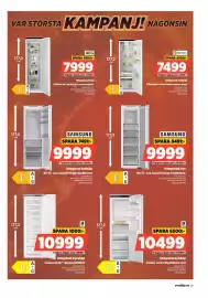 Power reklamblad vecka 37 Sida 39: Samsung integrerat kylskåp €9.999,00, Asko integrerat frysskåp €10.999,00