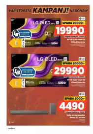 Power reklamblad vecka 37 Sida 4: LG 65" 4K OLED Smart TV €19.990,00, LG Dolby Atmos soundbar €4.490,00