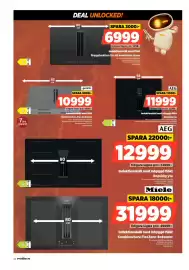Power reklamblad vecka 37 Sida 44: Point induktionshäll med fläkt €10.999,00, Aeg induktionshäll med inbyggd fläkt €11.999,00