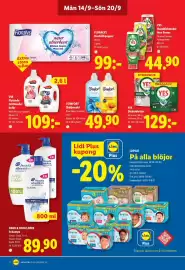 Lidl reklamblad vecka 38 Sida 13: Yes disktabletter €129,00, Comfort Sköljmedel €49,90