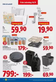 Lidl reklamblad vecka 38 Sida 19: Silvercrest förvaringsburkar, set €179,00, EasyMaxx Pantbehållare €199,00