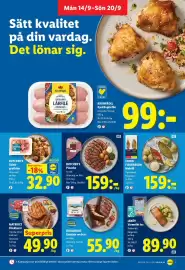 Lidl reklamblad vecka 38 Sida 3: Butcher's Picanha €159,00, Fjord Fiskursson Makrill €159,00