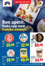 Lidl reklamblad vecka 38 Sida 9: Duc De Coeur Camembert €32,90, Tomme de Montagne €49,90