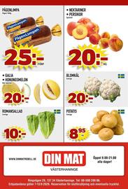 Din Mat reklamblad vecka 37 Sida 8: PågenLimpa €25,00, Galia honungsmelon €20,00