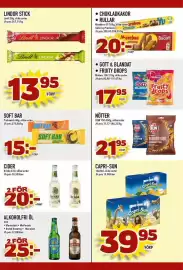 Matdax reklamblad vecka 37 Sida 22: Briska cider €20,00, Lindt Lindor Stick €13,95