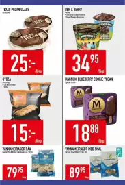Matdax reklamblad vecka 37 Sida 8: Texas Pecan Glass €25,00, Magnum blueberry cookie vegan €18,88