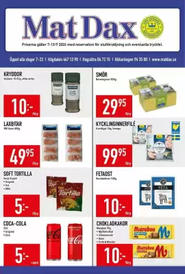 Matdax reklamblad (giltig till och med 13-09)