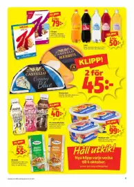 Stora Coop reklamblad vecka 37 Sida 5: Kavli mjukost i ask €99,00, Läsk €50,00