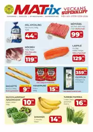 Matrix Butikerna reklamblad vecka 37 Sida 1: Turkisk paprika €16,95, Burcu tomatpuré €15,95