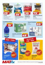 Matrix Butikerna reklamblad vecka 37 Sida 4: Lambi toilet paper €89,95, Ebi vannameiräkor €79,95