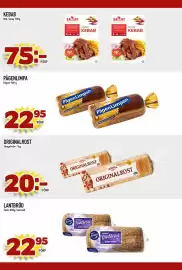 Rinkeby Matcenter reklamblad vecka 37 Sida 2: Pågen Limpan €22,95, Skogaholm originalrost €20,00