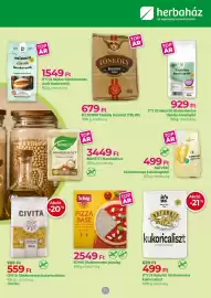 Herbaház akciós újság Oldal 11: Schar gluténmentes pizzalap €2.549,00, It's Us Naturbit kukoricaliszt €499,00