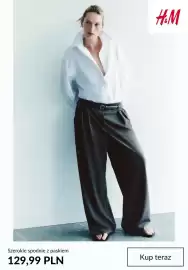 H&M gazetka tydzień 37 Strona 6: Szerokie spodnie z paskiem H & M €129,99