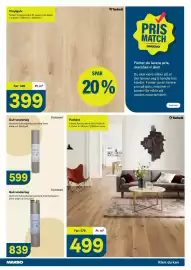 Maxbo kundeavis Side 15: Harmoni Gulvunderlag €599,00, Tarkett Parkett Move Oak white eik €499,00