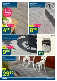 Maxbo kundeavis Side 27: Solid Fugesand €119,00, Aaltvedt Belegningsstein €9,90