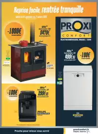 Catalogue Proxi Confort page 1: PHILIPS EXPRESSO BROYEUR €299,90, GODIN CUISINIÈRE À BOIS €5.479,00