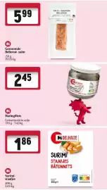 Delhaize folder week 37 Pagina 40: Haringfilets €2,45, Gestoomde Bellevue-zalm €5,99