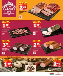 Topaz Express gazetka tydzień 37 Strona 13: Parówki drobiowe Filusie €1,49, Schab/szynka Ze Straganu €3,79