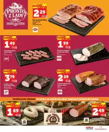 Topaz Express gazetka tydzień 37 Strona 13: Parówki drobiowe Filusie €1,49, Schab/szynka Ze Straganu €3,79