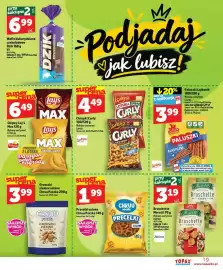 Topaz Express gazetka tydzień 37 Strona 19: Chrupki Curly €4,49, Precelki solone Chruu Paczka €1,99