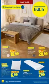 Catalogue Lidl | Du 07/09 au 10/09 Les Exclus Web de la semaine page 12: LIVARNO Traversin Polygiene® €7,99