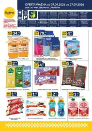 Sużyw gazetka Strona 1: Mleczna kanapka Kinder €1,99, Góralki wafelek €1,49