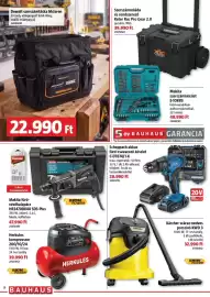Bauhaus akciós újság Oldal 14: Dewalt szerszántáska mclaren €22.990,00, Herkules kompresszor 200/10/24 €39.990,00