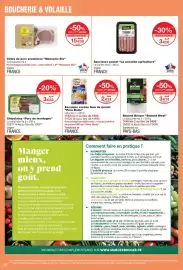 Catalogue Monoprix page 38: La nouvelle agriculture Saucisses poulet €3,56, Porc de montagne Chipolatas €3,83