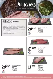 Catalogue Monoprix page 8: Faux filet à griller €21,90, Filet mignon Porc €11,50