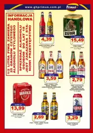 Primus gazetka Strona 4: Piwo Żywiec 0,0% Białe, Żywiec Jubileuszowe Marcowe €3,59, Wó Tatra Jasne Pełne €2,69