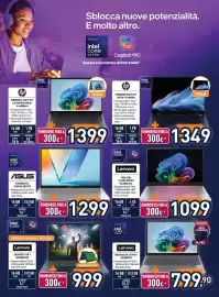 Volantino Unieuro settimana 37 Pagina 11: ASUS VIVOBOK S16 €1.299,00, Hp Omnibook X Flip 2-in-1 Laptop Next Gen AI €1.399,00