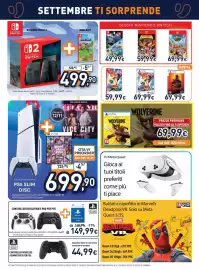 Volantino Unieuro settimana 37 Pagina 17: Nintendo Switch 2 + Minecraft €499,90, Controller Revolution 5 Pro per PS5 €149,99