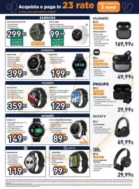 Volantino Unieuro settimana 37 Pagina 23: Auricolari Redmi Buds 8 €49,99, Philips Auricolari TAQ2000 €29,99