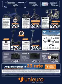 Volantino Unieuro settimana 37 Pagina 36: DJI MINI 5 PRO €999,00, E-Bike Nxeb Nxebj5prowhce €699,90