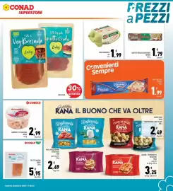 Volantino Conad Superstore Pagina 11: Gamberetti in salamoia Conad €2,99, Filetti salmone Conad €5,95